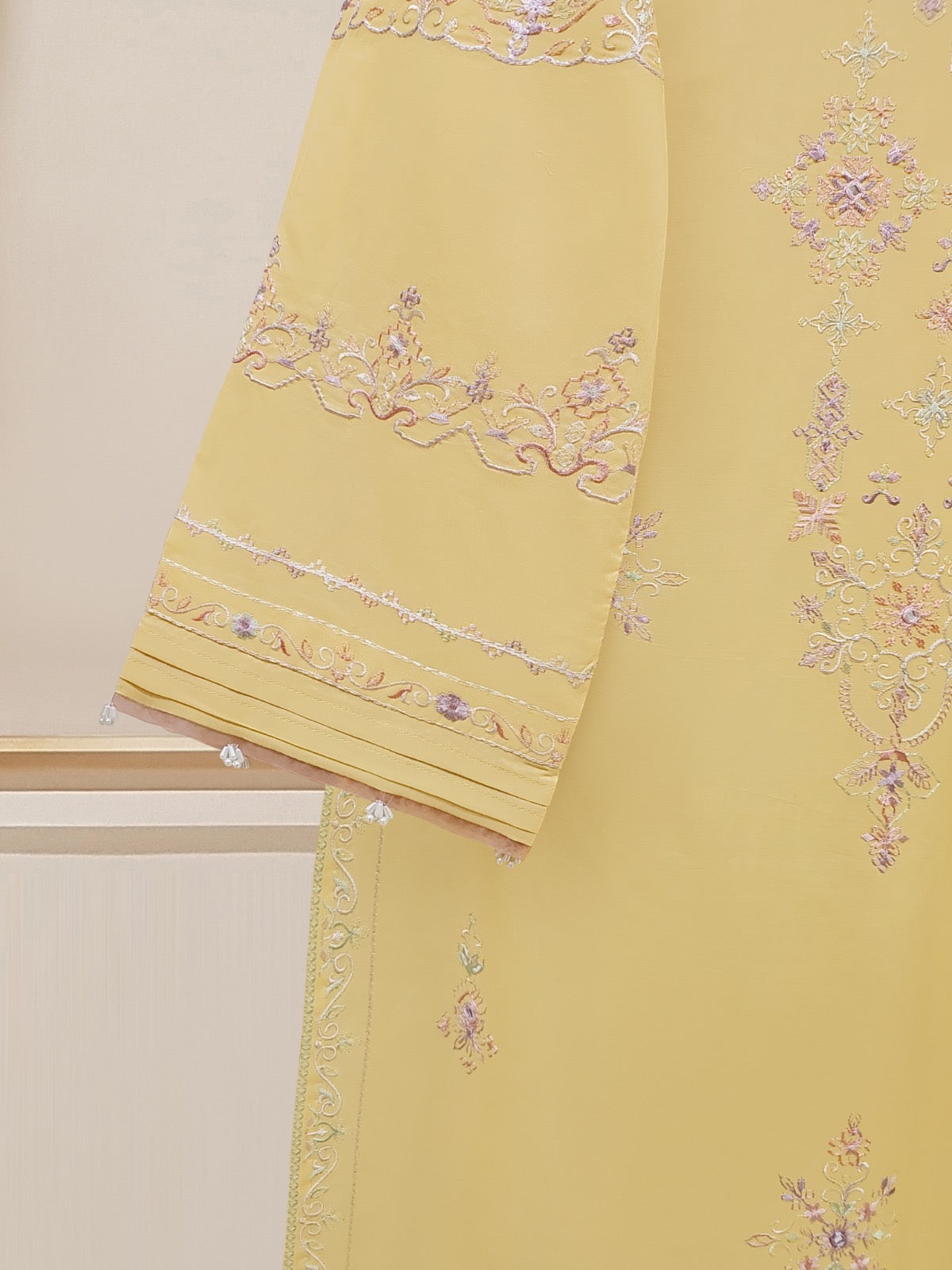 2 Piece - Embroidered Cambric Suit