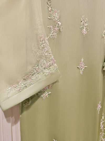 2 Piece - Pure Chiffon Embroidered Suit