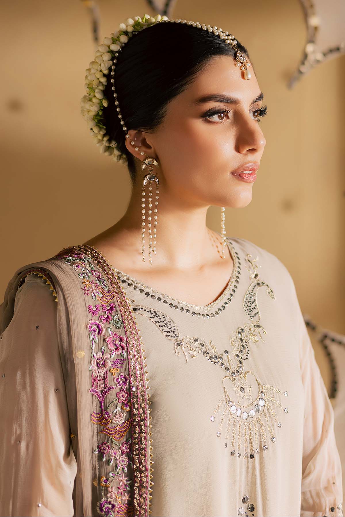 Mukeshkari Embroidered Chiffon