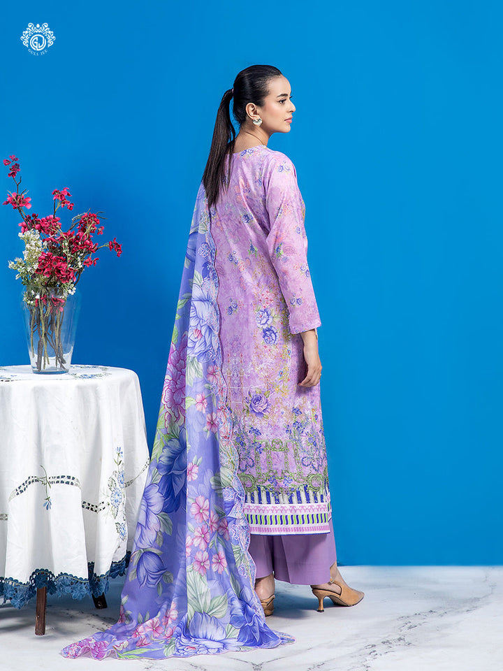 MAHAJAL  Unstitched Lawn 3  pc
