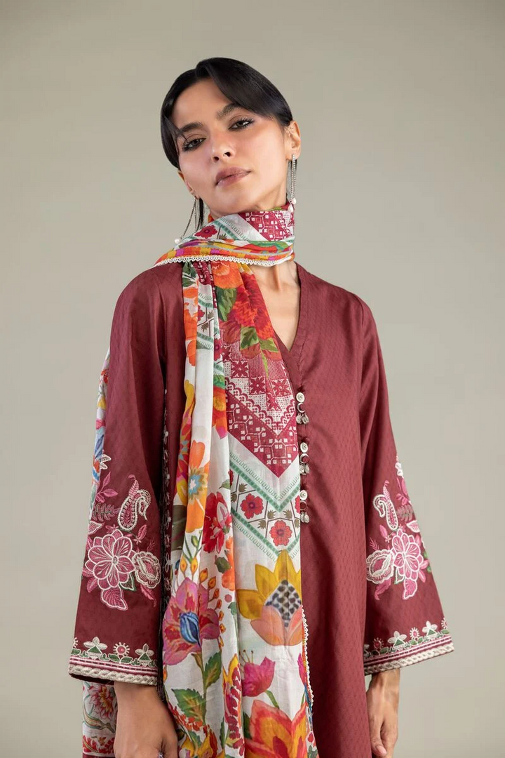 Embroidered | Lawn Floral Lawn Dupatta