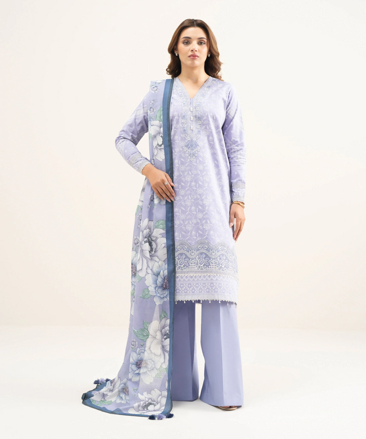 3 PIECE - EMBROIDERED LAWN SUIT