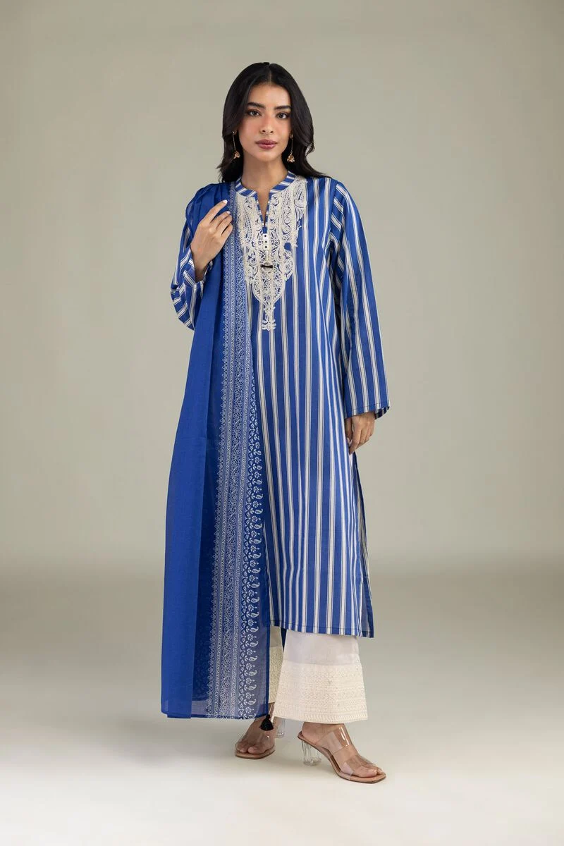 Embroidered | Cambric Fabrics 3 Piece