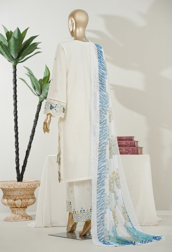 Luxury Embroidered  Lawn 3 Piece