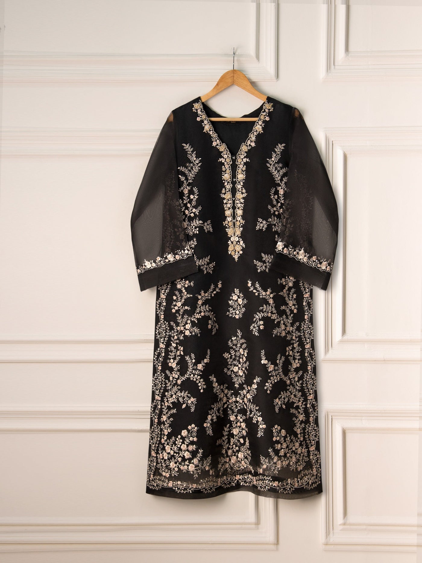 Pure Organza Embroidered Suit