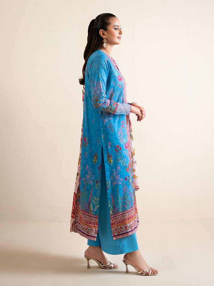 3-Piece Unstitched Embroidered Lawn Suit