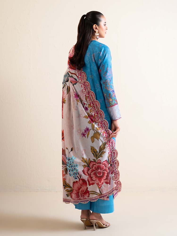 3-Piece Unstitched Embroidered Lawn Suit