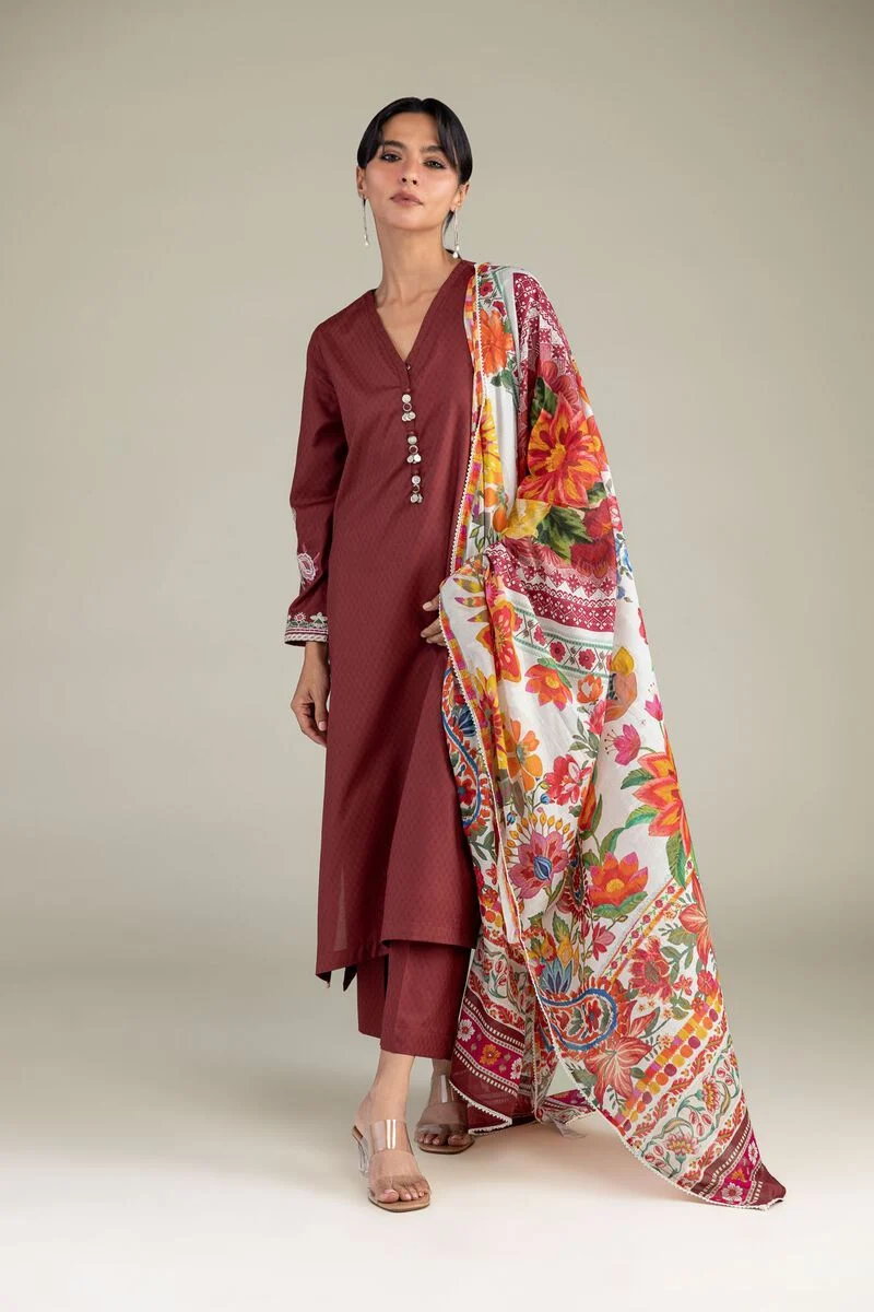 Embroidered | Lawn Floral Lawn Dupatta