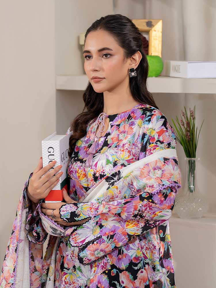 FEROZAN 3-Piece Unstitched Digital Printed Lawn Suit