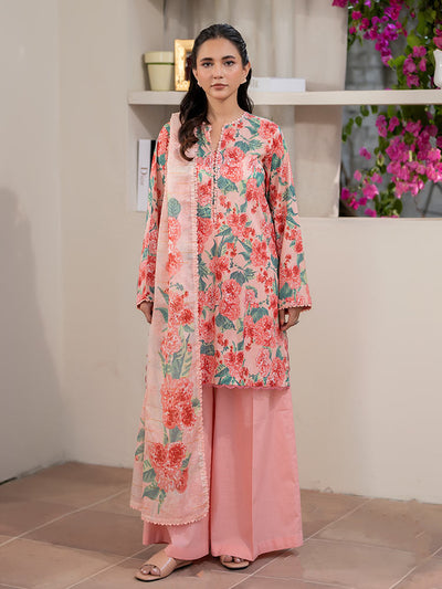 FEROZAN 3-Piece Unstitched Digital Printed Lawn Suit