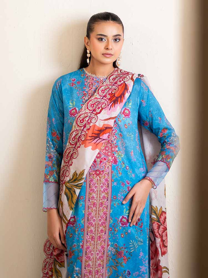 3-Piece Unstitched Embroidered Lawn Suit