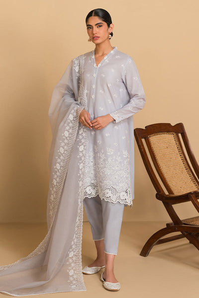 CROSS STITCH CHIKANKARI LAWN-CELESTIAL BREEZE