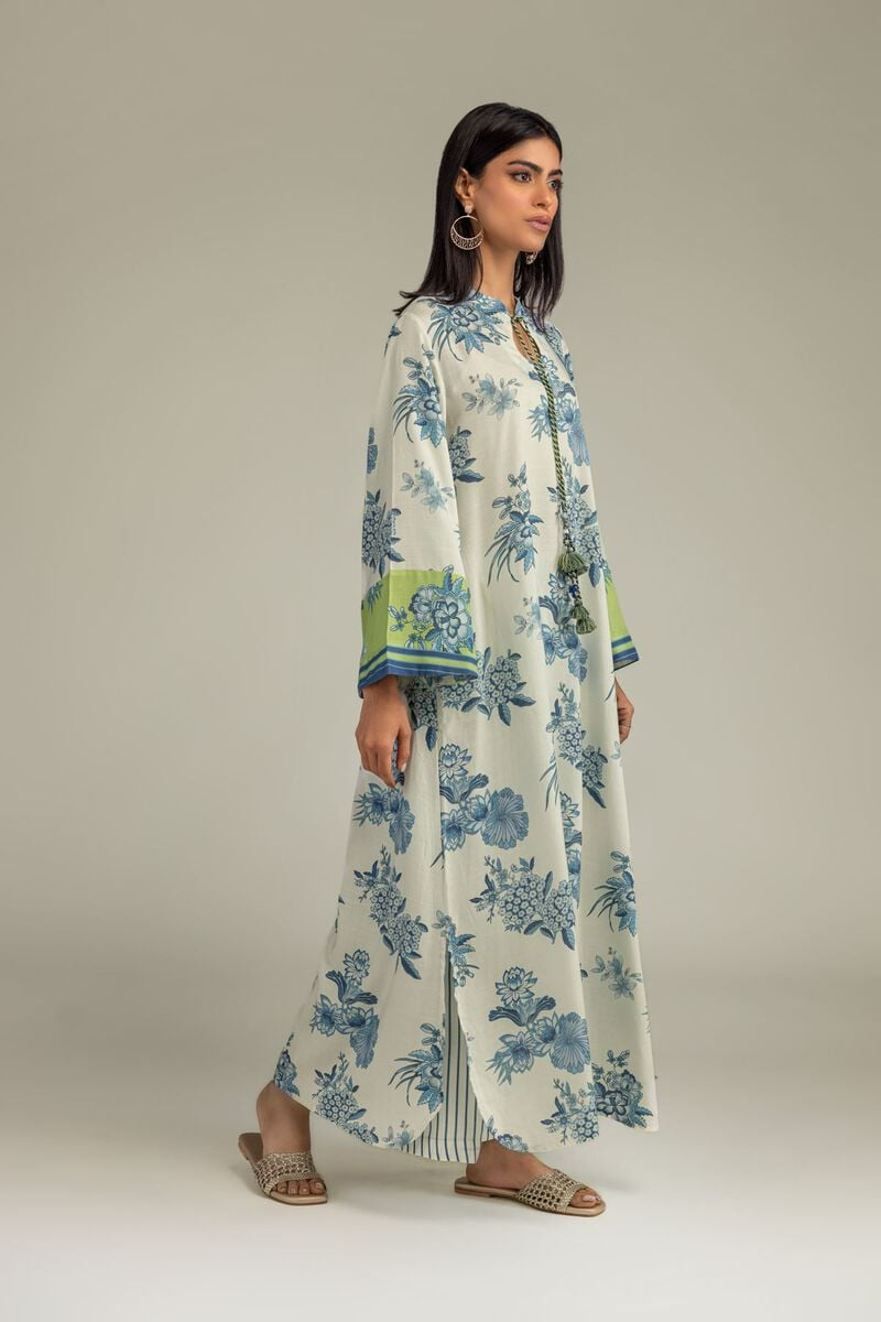 Printed | Raw Silk Floral Silk Kurta With Pant