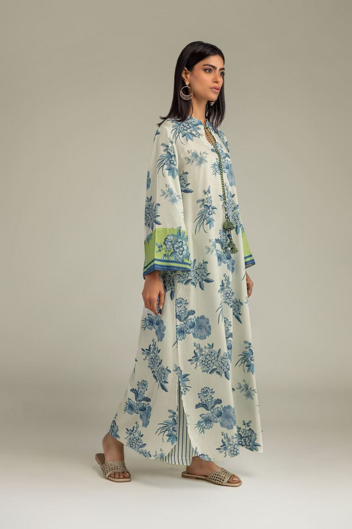 Printed | Raw Silk Floral Silk Kurta With Pant