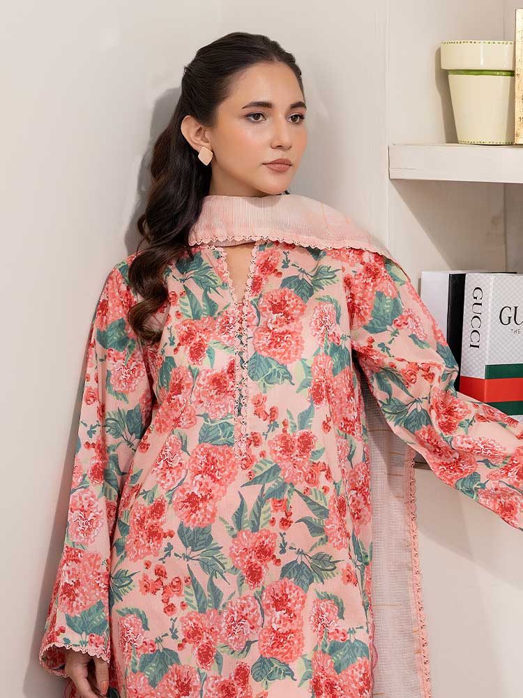 FEROZAN 3-Piece Unstitched Digital Printed Lawn Suit