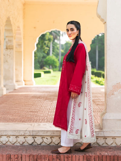 2 Piece - Pure Embroidered Cambric Suit