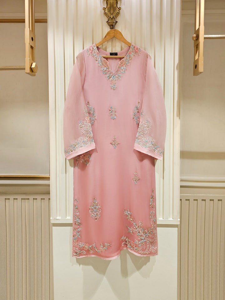2 Piece - Pure Chiffon Embroidered Suit