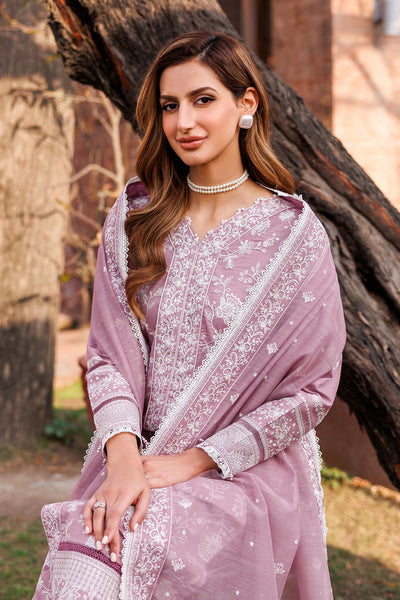 FARASHA DASTOOR EMBROIDERED LAWN || DAINTY LILAC