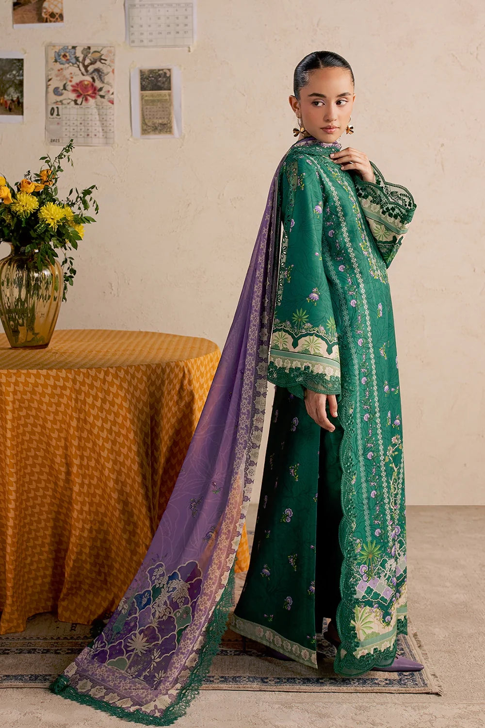 Fresh Green Embroidered 3PC
