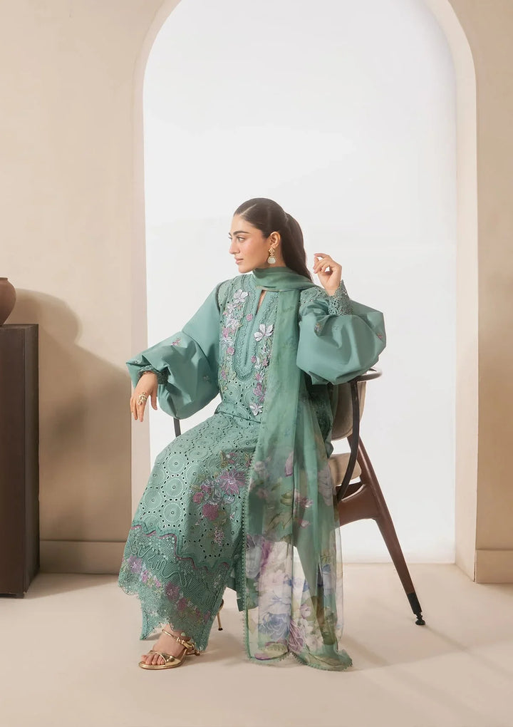 E-CRAFT - CHIKANKARI LAWN WITH CHIFFON DUPATTA &