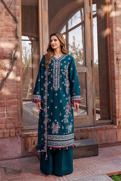 FARASHA DASTOOR EMBROIDERED LAWN || EMERALD CHARM