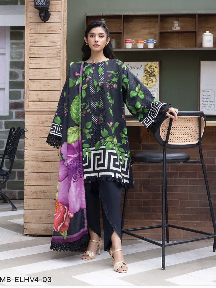 Elaheh Printed Lawn Unstitched 3Pc Suit