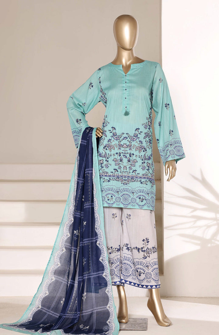 Printed Lawn Stitched 3 Piece Suit