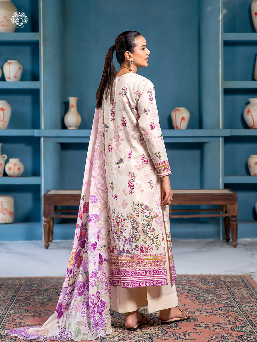 MAHAJAL  Unstitched Lawn 3  pc