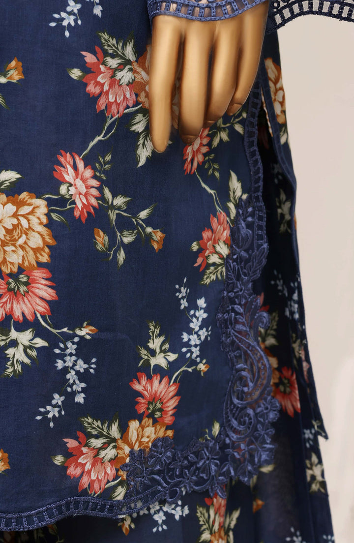 Embroidered Lawn Stitched 3 Piece Suit