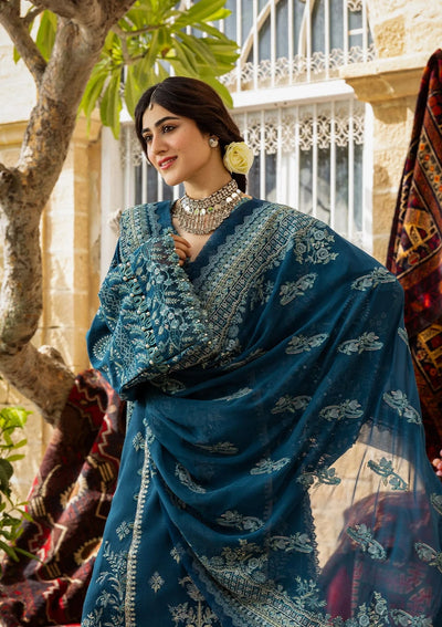 Karandi with Embroidered Chiffon