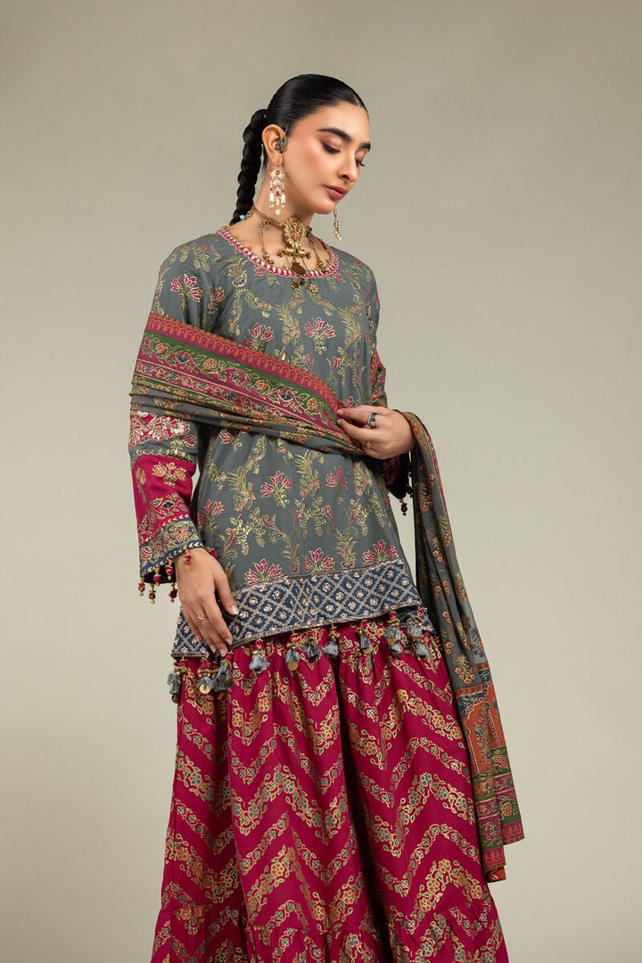 Embroidered | Raw Silk 3-Piece Set
