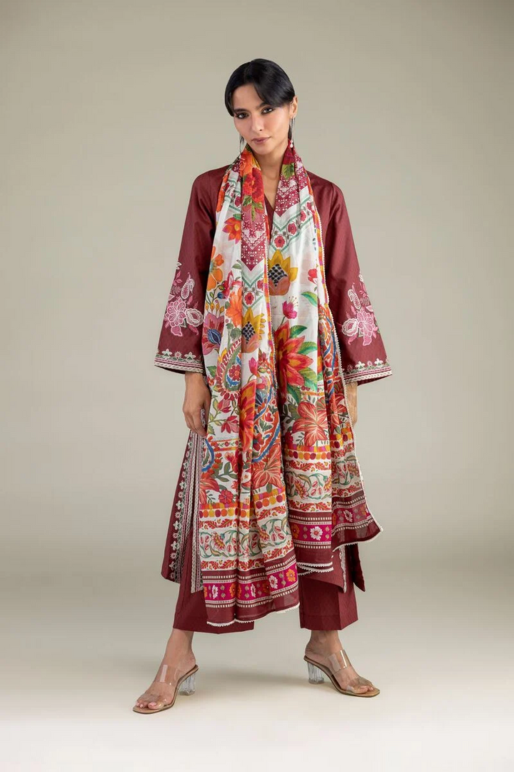 Embroidered | Lawn Floral Lawn Dupatta