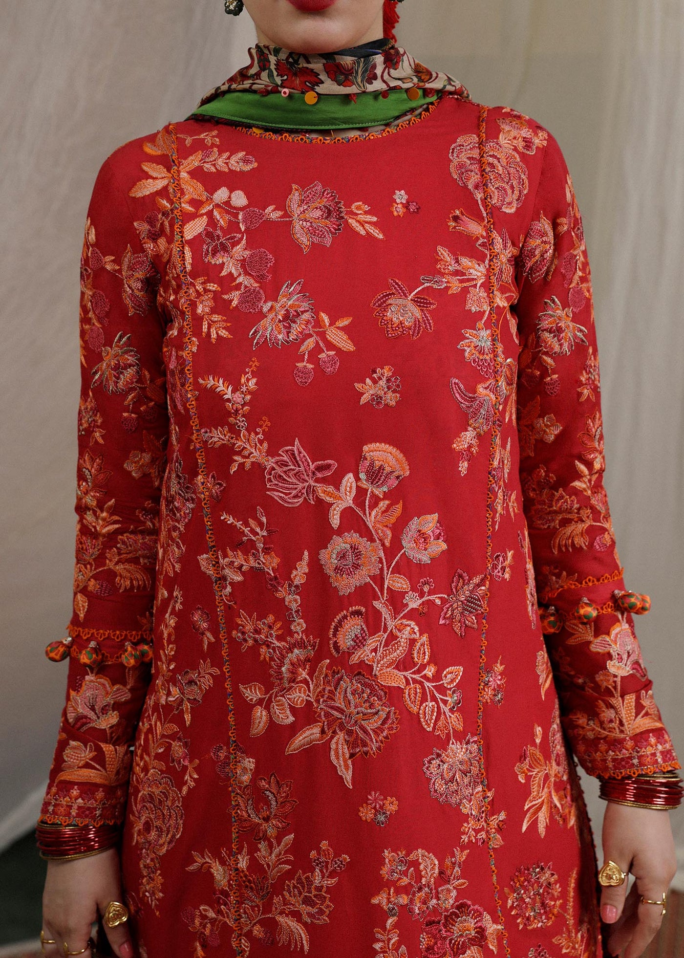 HUSSAIN REHAR UNSTITCHED LUXURY LAWN-Berry