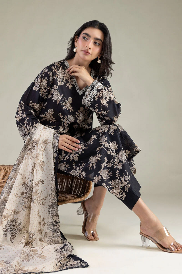 Embroidered | Cambric Fabrics 3 Piece