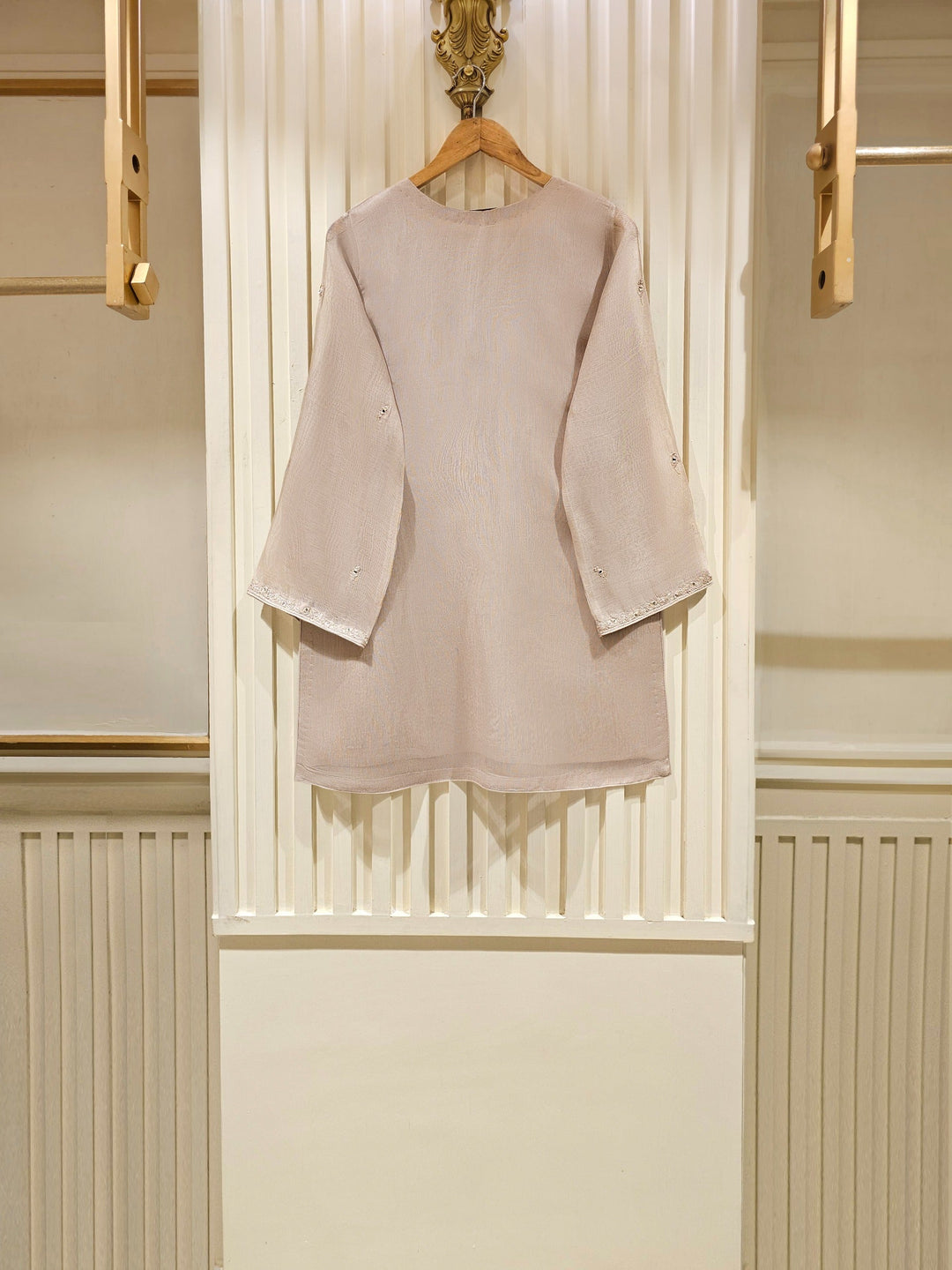 3 Piece - Pure Cotton Net Embroidered Suit