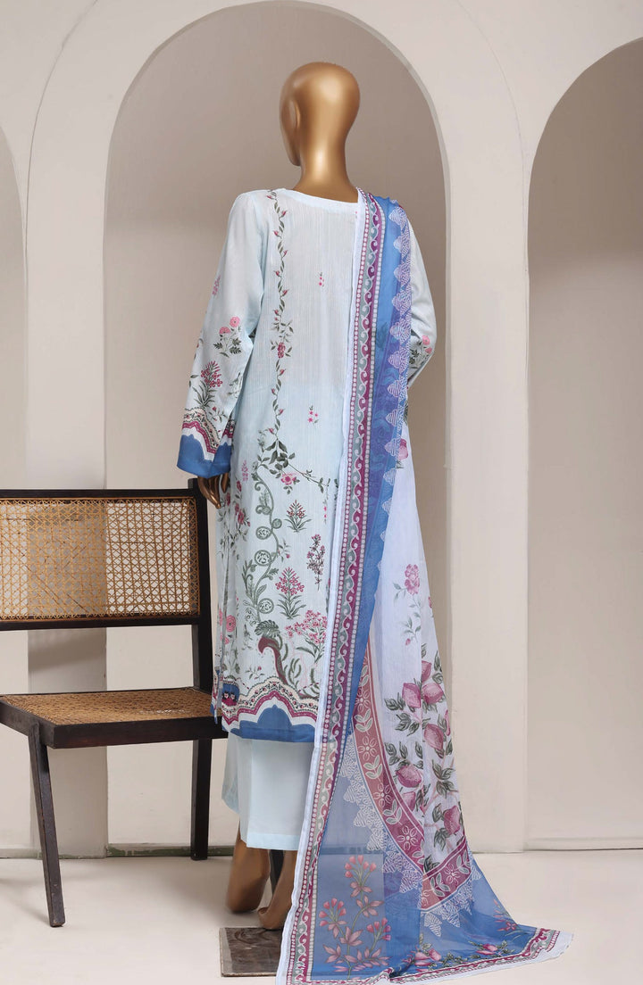 Printed Lawn Stitched 3 Piece Suit