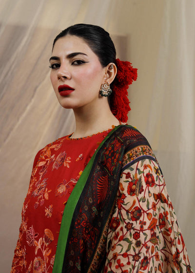 HUSSAIN REHAR UNSTITCHED LUXURY LAWN-Berry