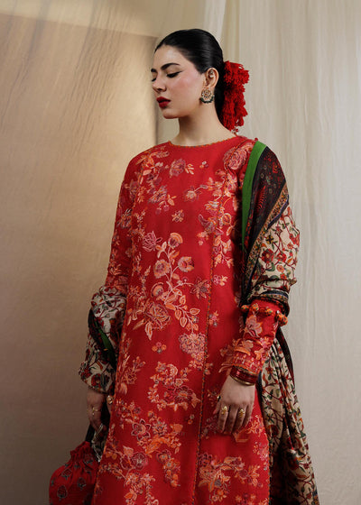 HUSSAIN REHAR UNSTITCHED LUXURY LAWN-Berry