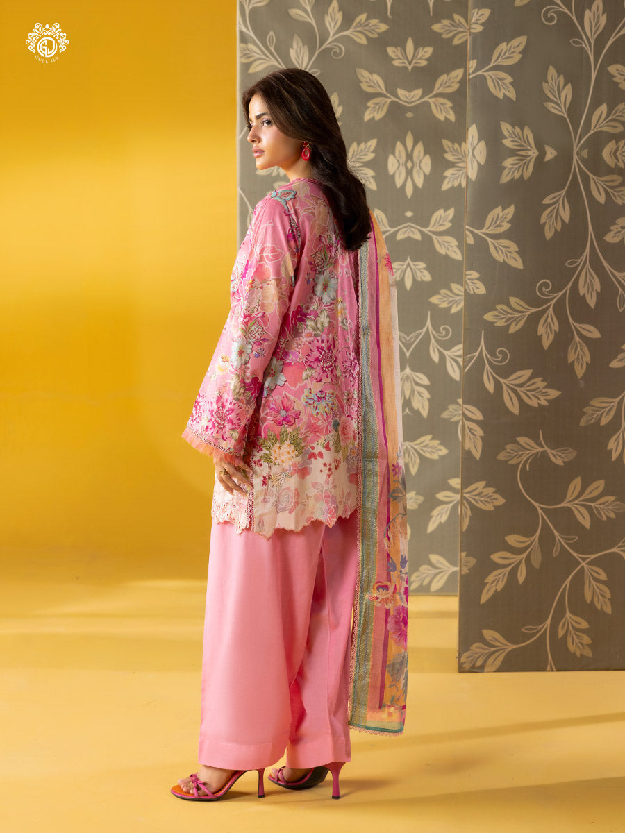 KROMA  3-Piece Unstitched Embroidered Dress