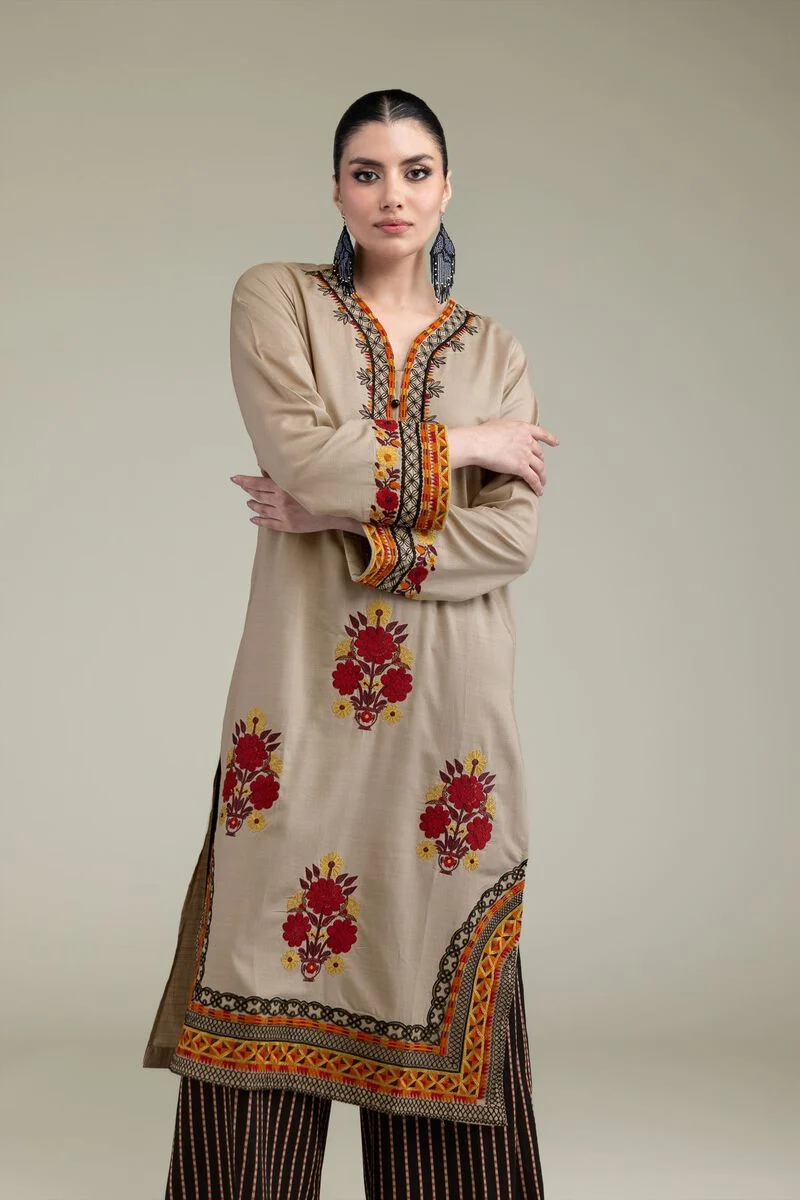 Embroidered | Raw Silk Floral Silk 3 pcs