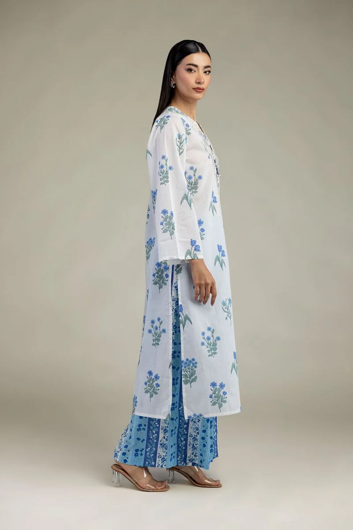 Embroidered | Lawn Fabrics 2 Piece | Top and Bottom