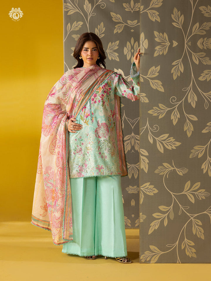 KROMA  3-Piece Unstitched Embroidered Dress