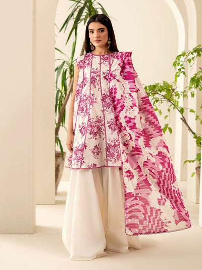 SUHA 3-Piece Unstitched Digital Printed Lawn Suit