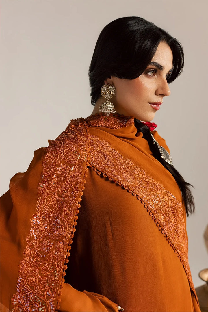 Burnt Orange 3PC Chiffon Suit