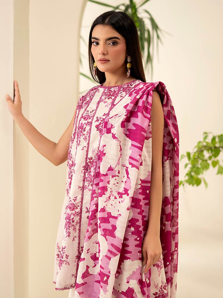 SUHA 3-Piece Unstitched Digital Printed Lawn Suit