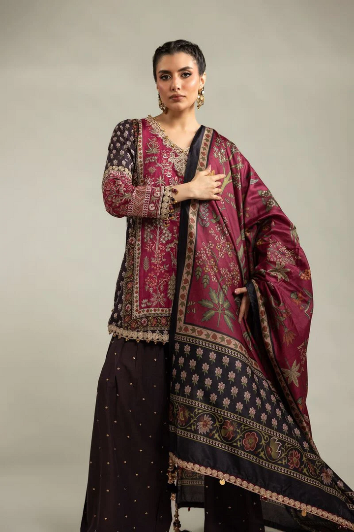 Embroidered | Raw Silk 3-Piece Co-ord Set