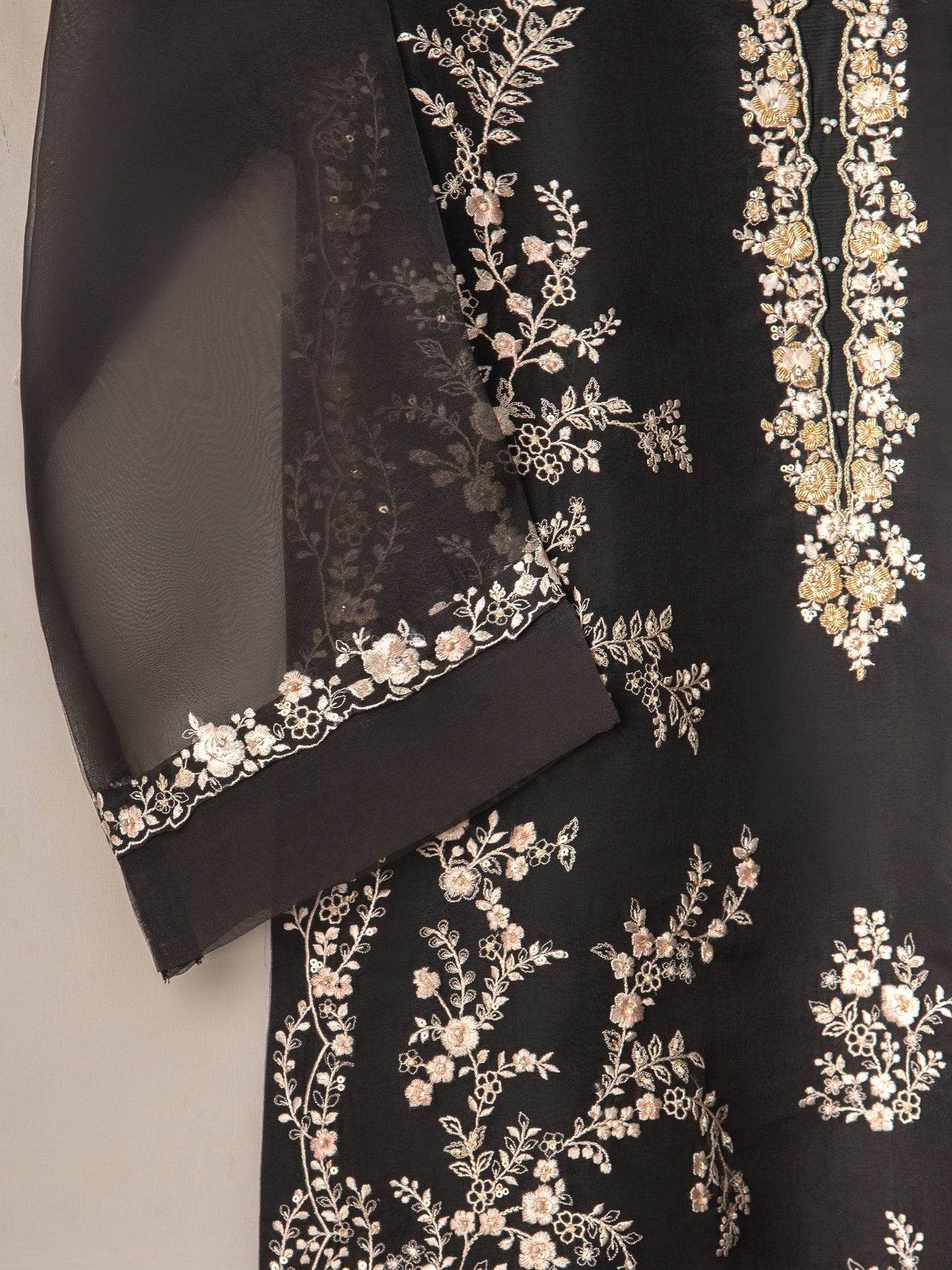 Pure Organza Embroidered Suit