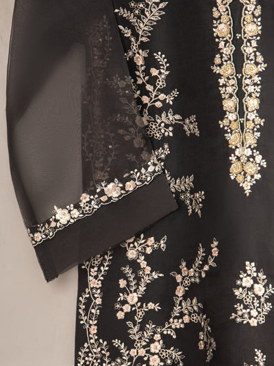 Pure Organza Embroidered Suit