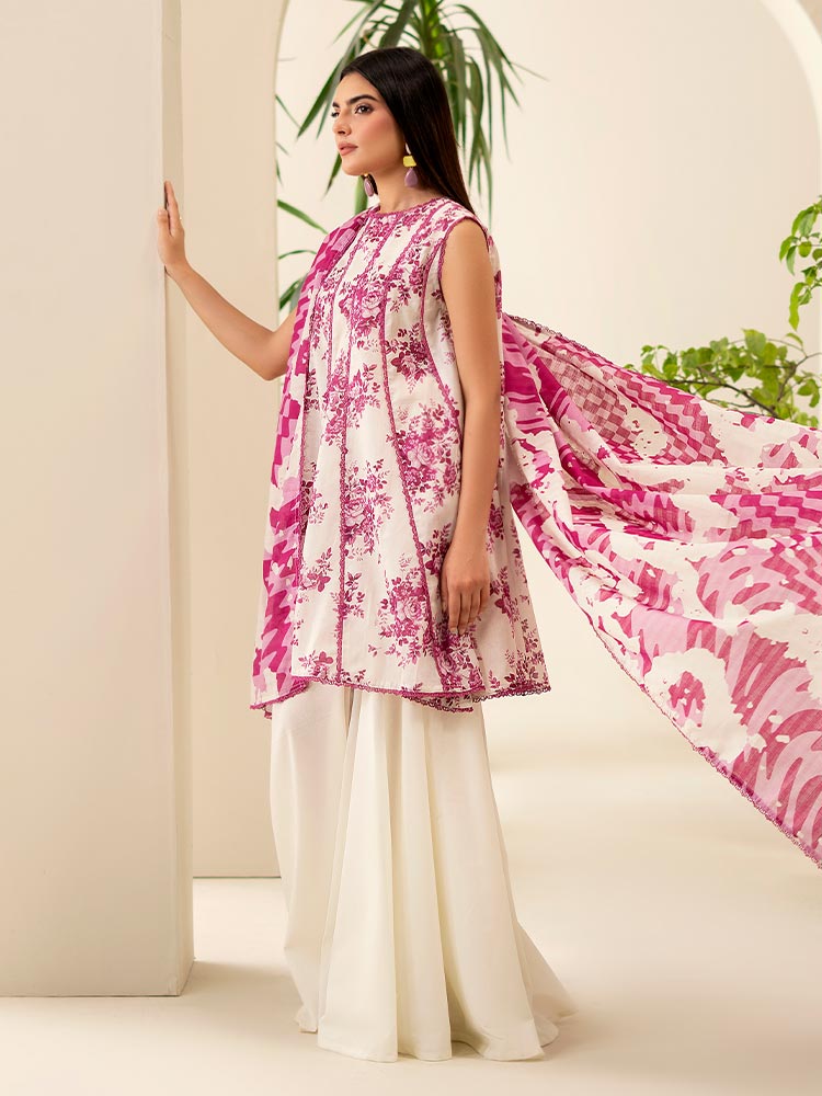SUHA 3-Piece Unstitched Digital Printed Lawn Suit