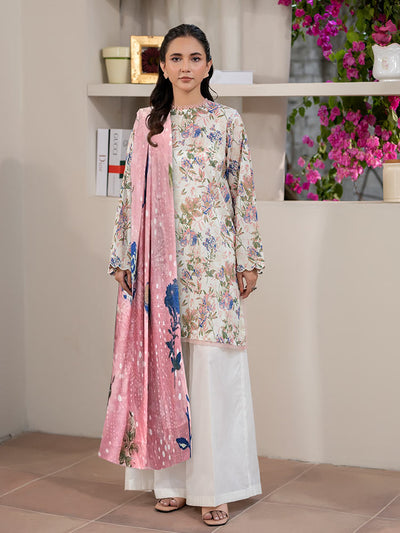 FEROZAN 3-Piece Unstitched Digital Printed Lawn Suit